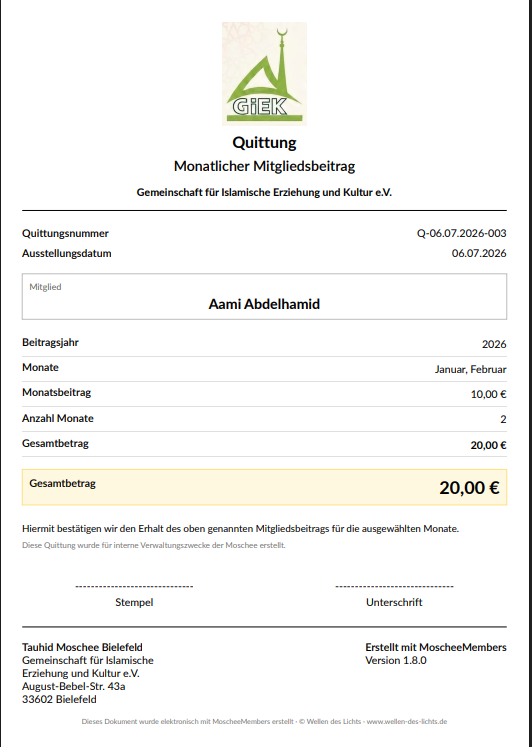 PDF-Quittung